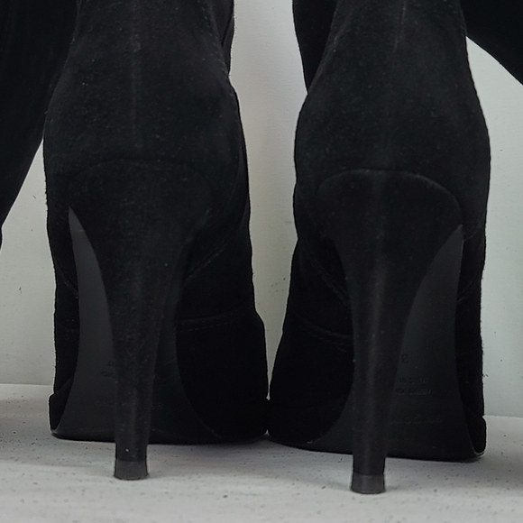 Sergio Rossi Black Suede Over the Knee Boots 39 - Picture 11 of 14